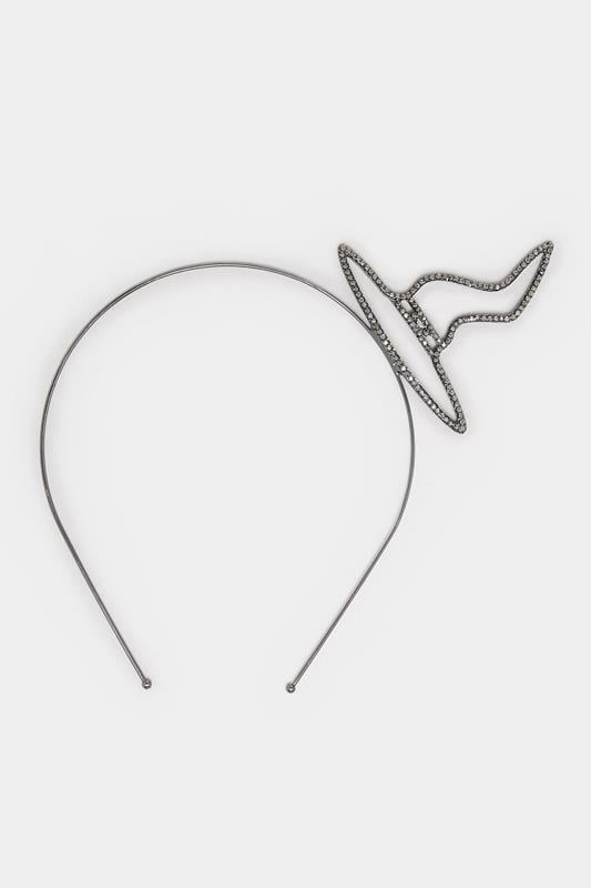 Silver Tone Witch Hat Novelty Halloween Headband