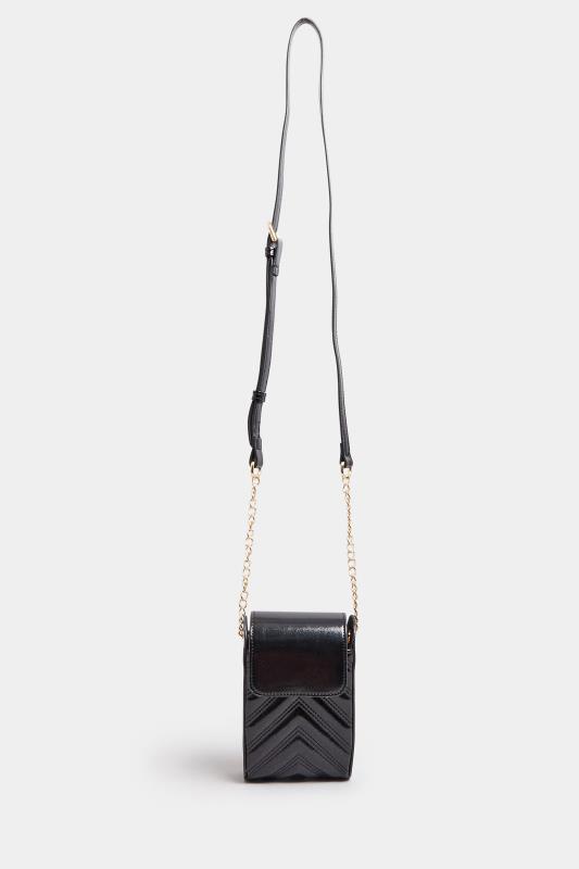 Black Chevron Phone Bag | Yours Clothing 4