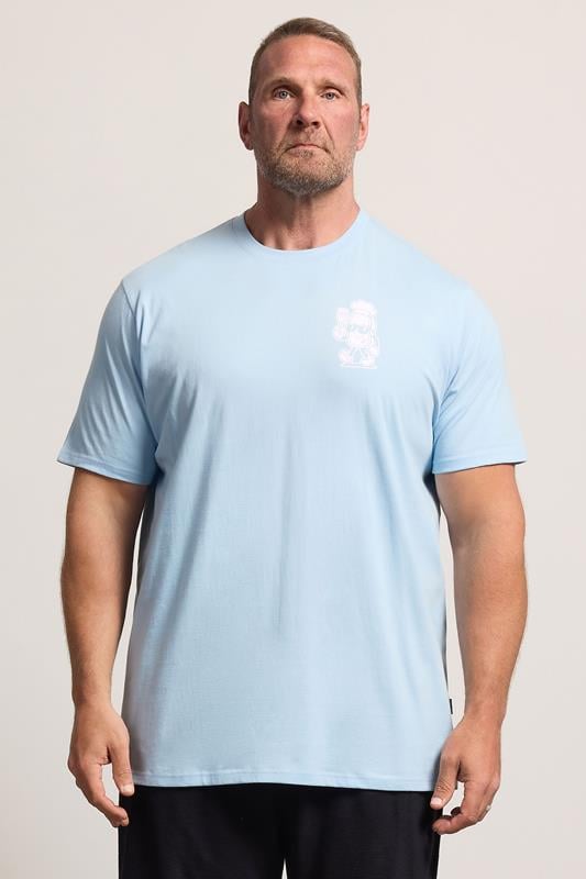 BadRhino Big & Tall Blue Extra Long 'Meat Grill' Graphic T-Shirt | BadRhino 1