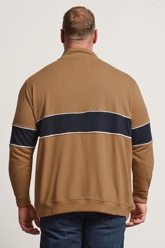 BadRhino Big & Tall Tan Brown Quarter Zip Sweatshirt | BadRhino 2
