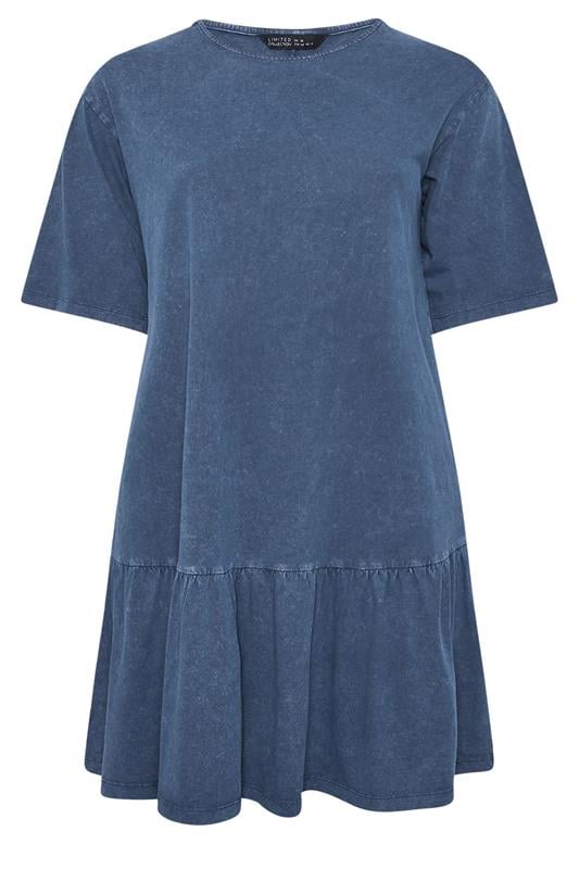 LIMITED COLLECTION Plus Size Blue Acid Wash Dress | Yours Clothing 5
