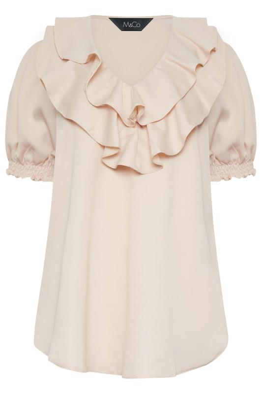 M&Co Pale Pink Frill Front Blouse | M&Co 6