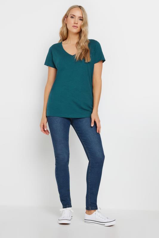 LTS Tall Women's Blue V-Neck Short Sleeve T-Shirt | Long Tall Sally 2