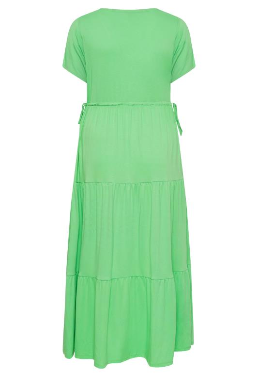 LIMITED COLLECTION Curve Plus Size Light Green Adjustable Waist Maxi Dress | Yours Clothing  9