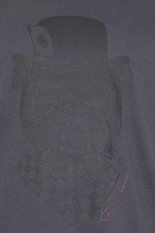KAM Big & Tall Night Black Bulldog Graphic Print T-Shirt | BadRhino 5