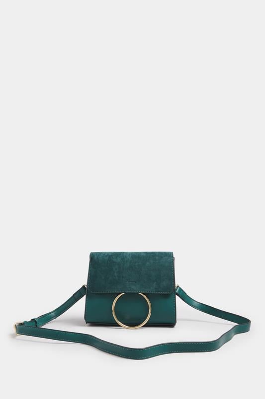 Green Ring Detail Cross Body Bag | Yours Clothing 2