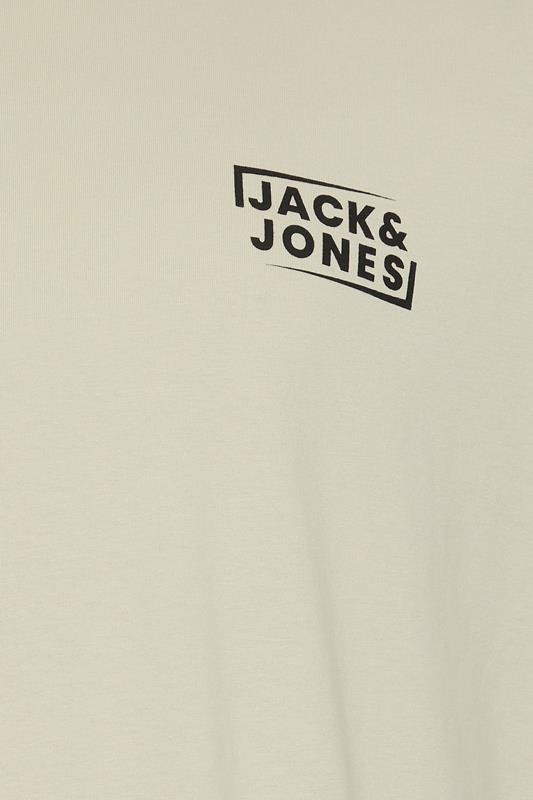 JACK & JONES Big & Tall Off-White T-Shirt & Shorts Set | BadRhino 5