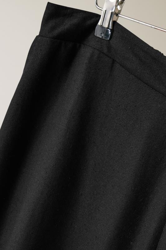 EVANS Plus Size Black Linen Culottes | Evans  8