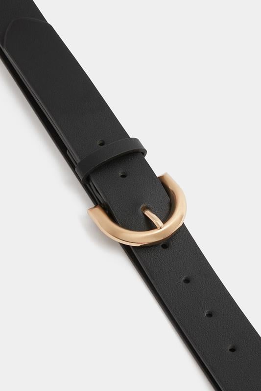Black Faux Leather Belt | Yours Clothing 2