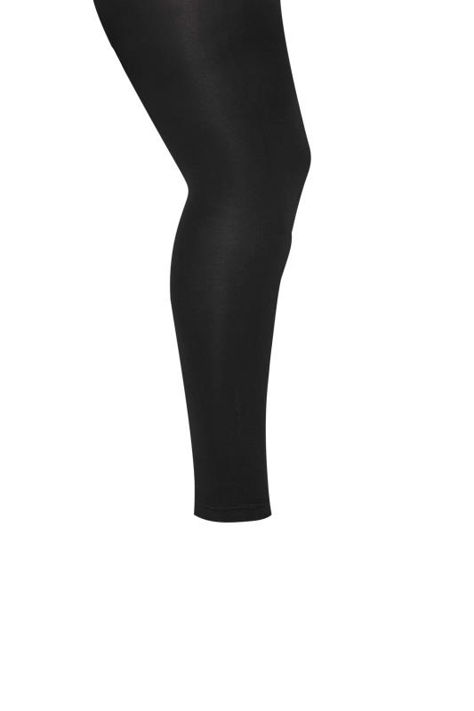 Plus Size Black High Waisted Shaping Footless Tights | Yours Clothing 3