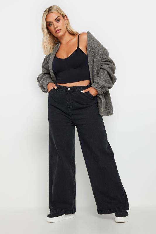 YOURS Plus Size Grey Boucle Bomber Jacket | Yours Clothing 4