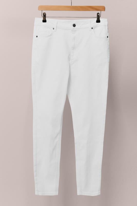EVANS Plus Size White Shaper Contour Jeans | Evans 5
