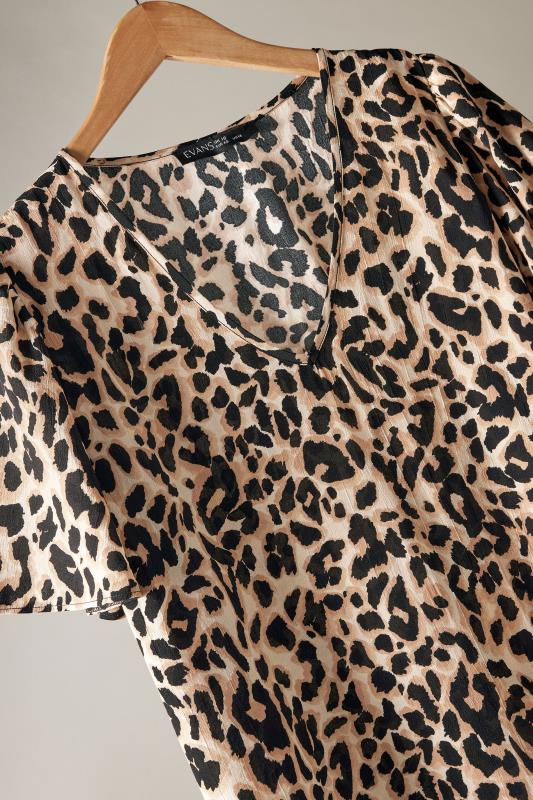 EVANS Plus Size Black Leopard Print Top | Evans  6