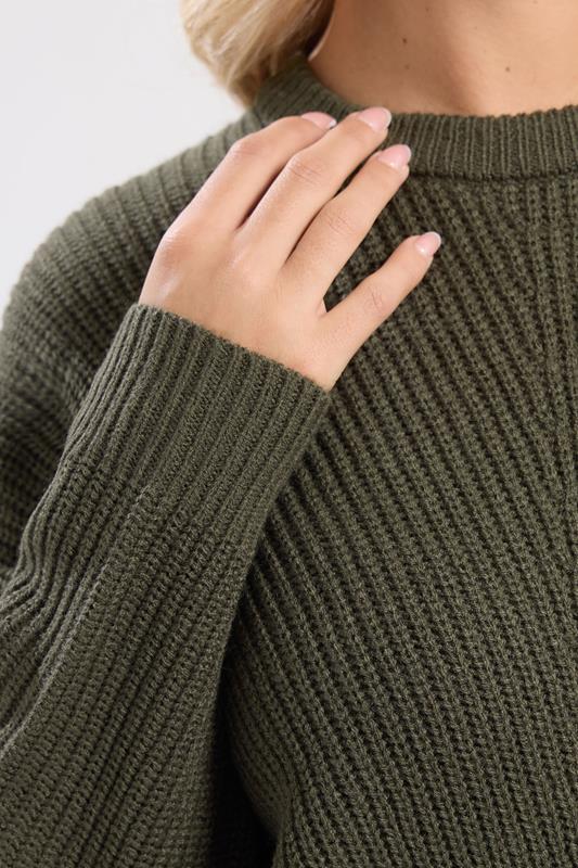 YOURS Plus Size Khaki Green Essential Knitted Jumper | Yours Clothing 4