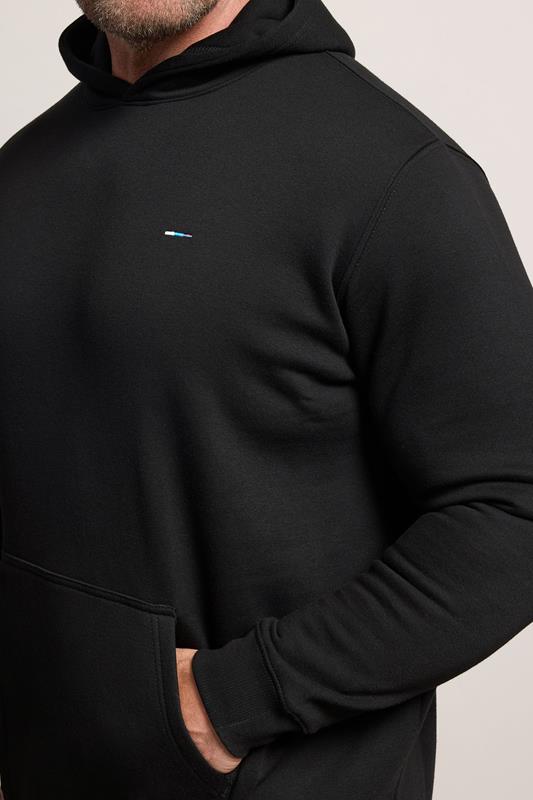 BadRhino Big & Tall Black Front Pocket Hoodie | BadRhino 5