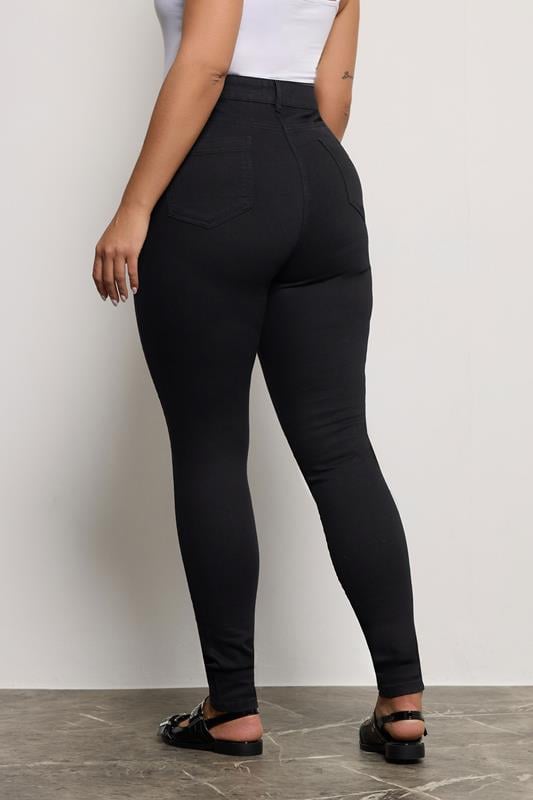 Plus Size Black Skinny Stretch AVA Jeans | Yours Clothing 3