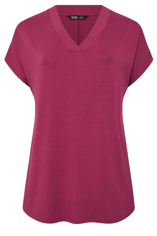 YOURS Plus Size Pink Grown-On Sleeve T-Shirt | Yours Clothing 5