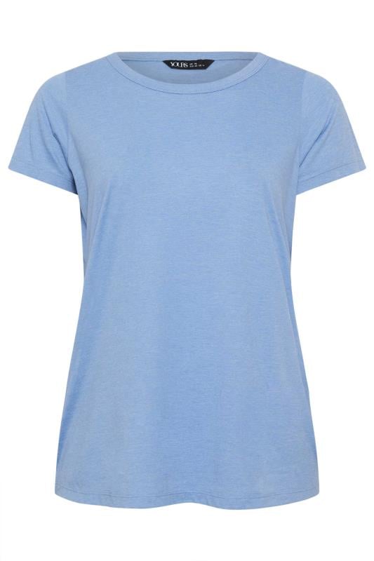 YOURS Plus Size Blue Short Sleeve T-Shirt | Yours Clothing 5