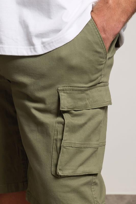 BadRhino Khaki Green Stretch Cargo Shorts | BadRhino 5