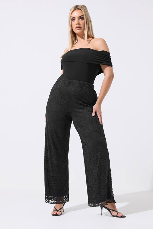  LIMITED COLLECTION Curve Black Lace Trousers