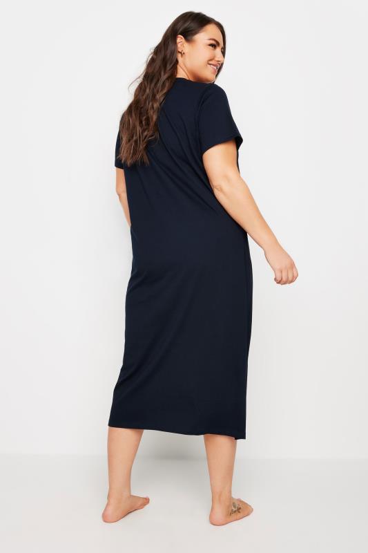 YOURS Curve Black 'Brunch Club' Slogan Nightdress 3