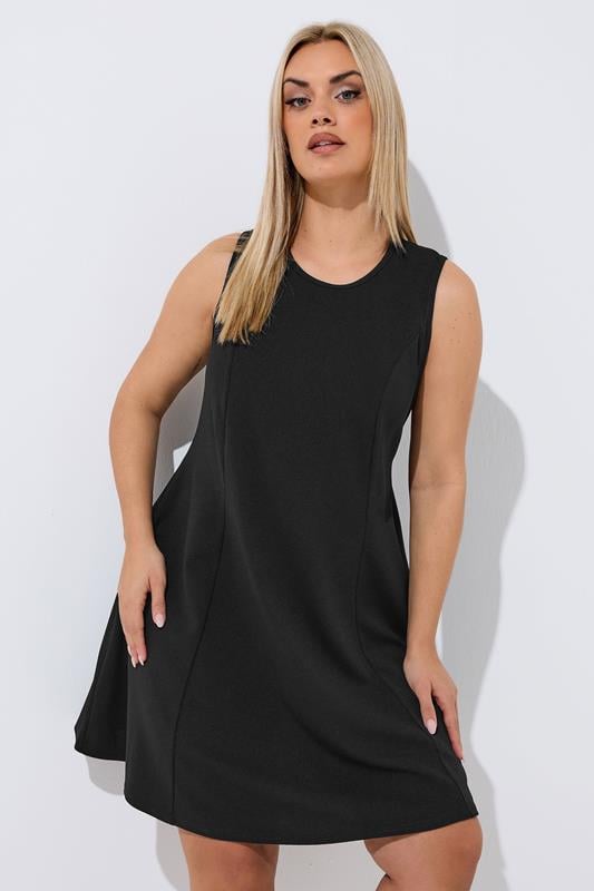  LIMITED COLLECTION Plus Size Black Seam Detail Dress