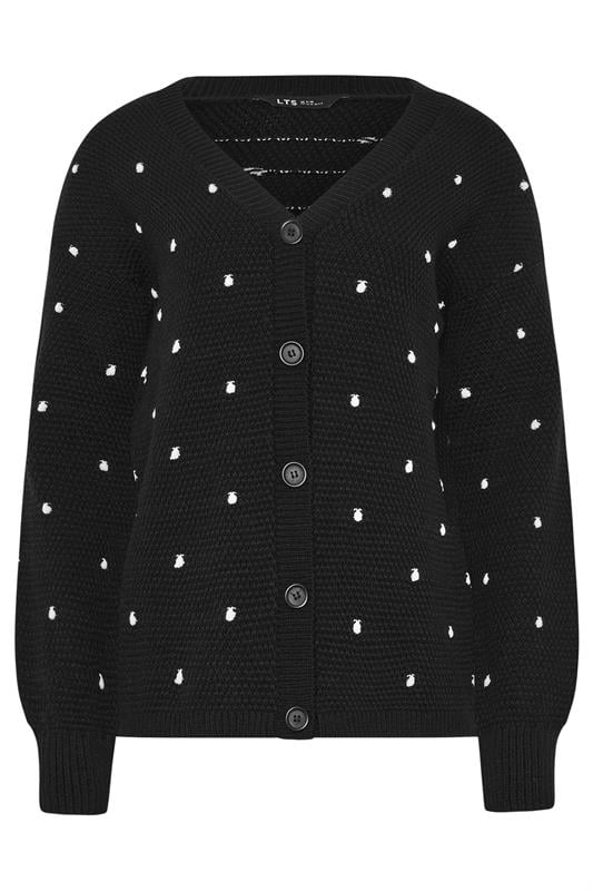 LTS Tall Women's Black & White Polka Dot Cardigan | Long Tall Sally 5