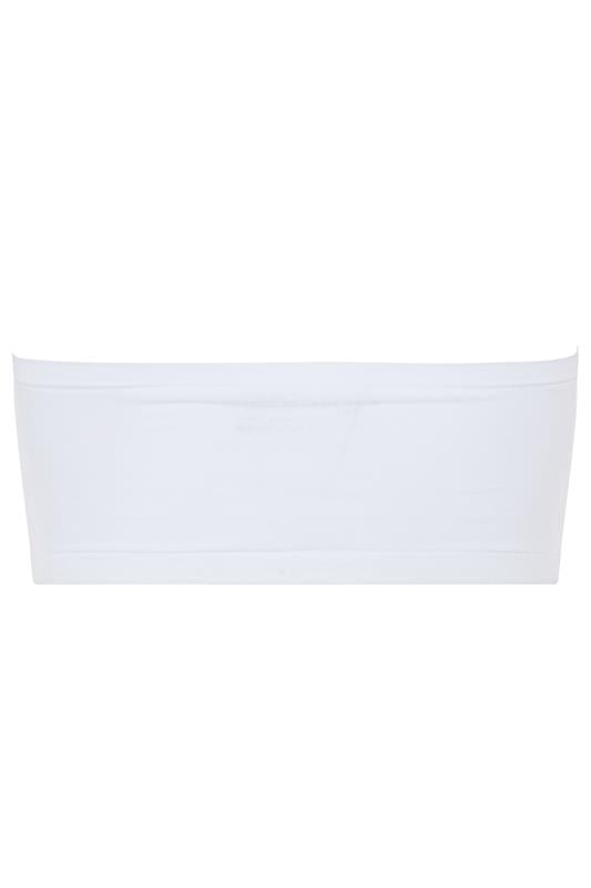 YOURS Plus Size White Seamless Padded Non-Wired Bandeau Bra | Yours Clothing 4