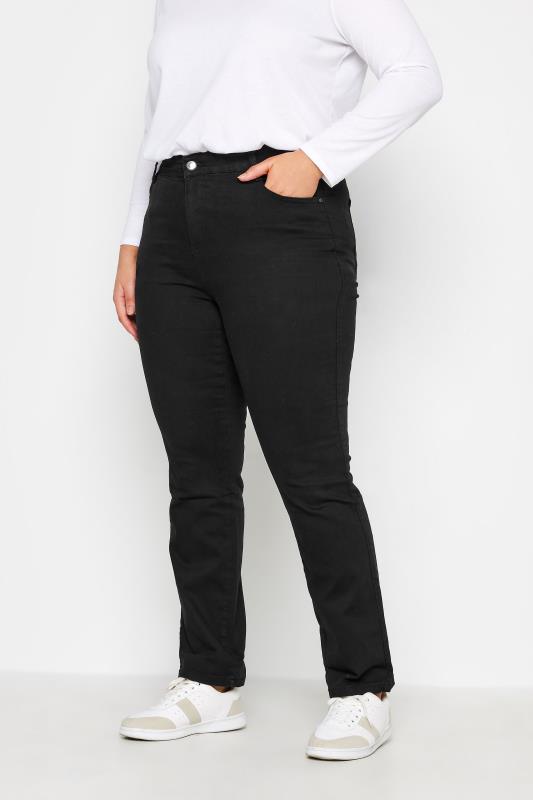 Plus Size Black Coated Skinny Stretch AVA Jeans