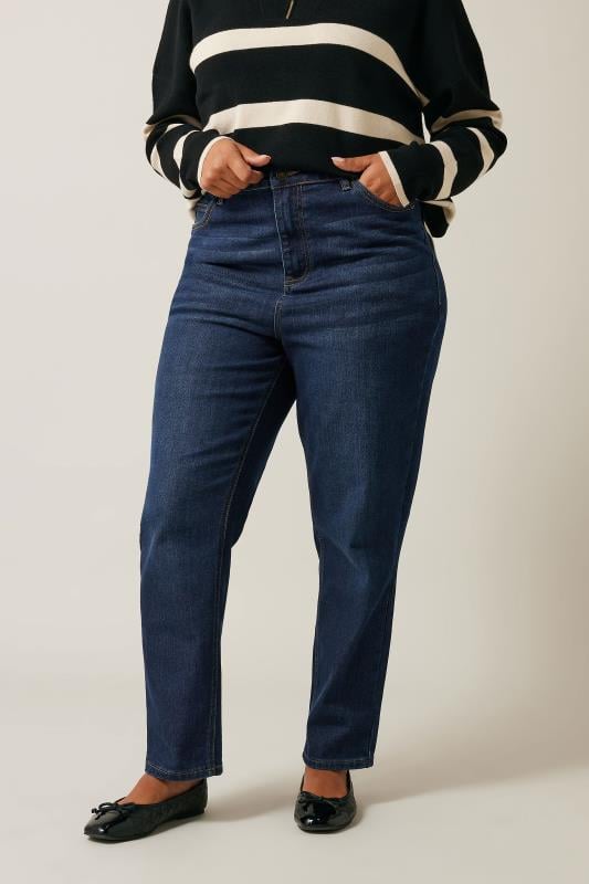 Plus Size  EVANS Curve Indigo Blue Denim Mom Jeans