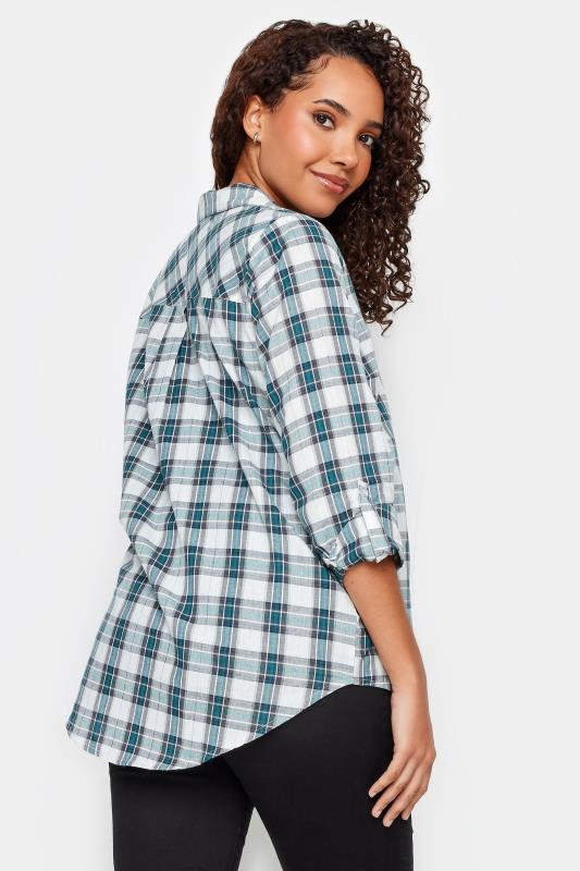 M&Co Grey Check Print Cotton Boyfriend Shirt | M&Co 4