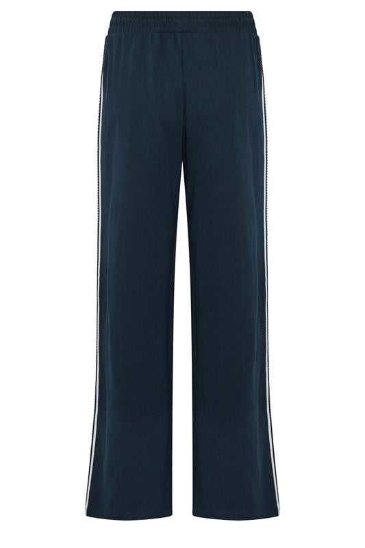 LTS Tall Women's Navy Blue Side Tape Wide Leg Joggers | Long Tall Sally 7