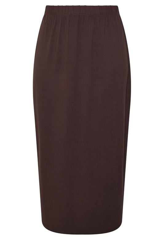 YOURS Plus Size Chocolate Brown Maxi Tube Skirt | Yours Clothing 2