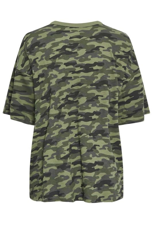 YOURS 2 PACK Plus Size Khaki Green & Black Camo Print T-Shirts | Yours Clothing 10