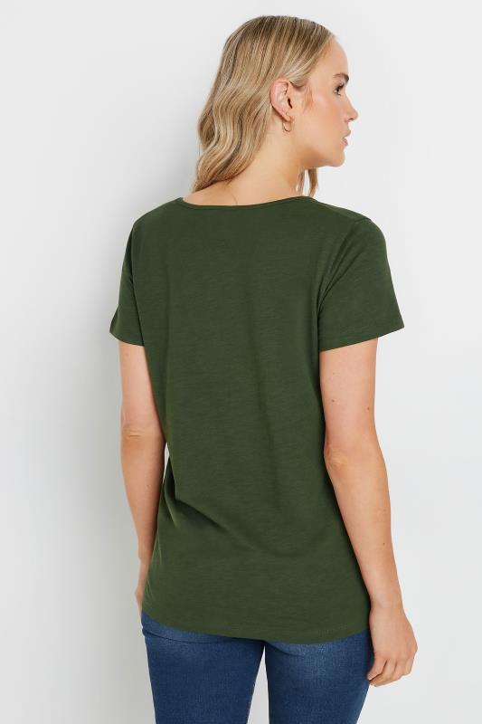 LTS Tall 2 Pack Khaki Green & Stone Brown V-Neck T-Shirts | Long Tall Sally  5