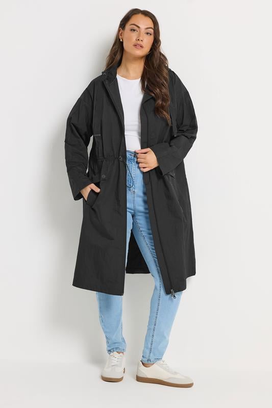  YOURS Curve Black Lightweight Longline Jacket
