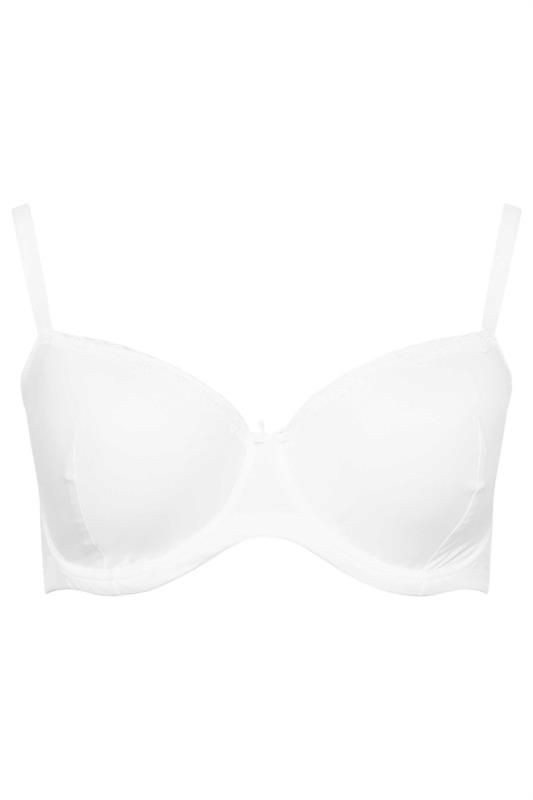 YOURS Plus Size White Lace Trim Padded T-Shirt Bra | Yours Clothing 5