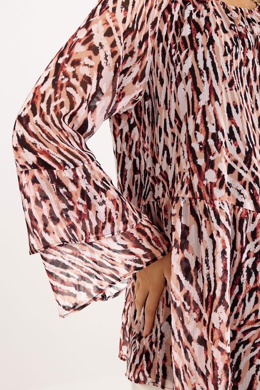 STAR Orange Abstract Frill Sleeve Blouse | StarByJM 4