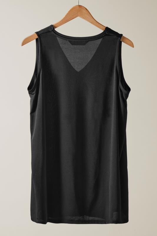 EVANS Plus Size Black Pleat Front Vest Top | Evans 6