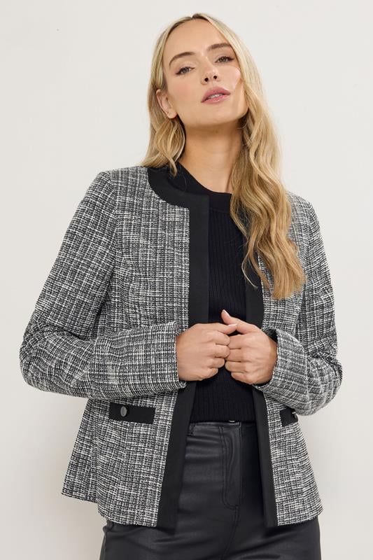 LTS Tall Black Boucle Jacket