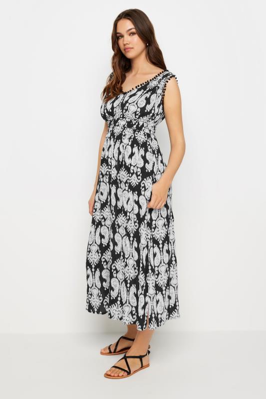 LTS Tall Women's Black Aztec Print V-Neck Midaxi Dress | Long Tall Sally 3