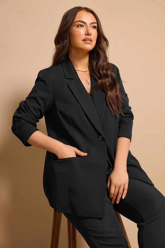 Plus Size  EVANS Curve Black Single Breasted Blazer
