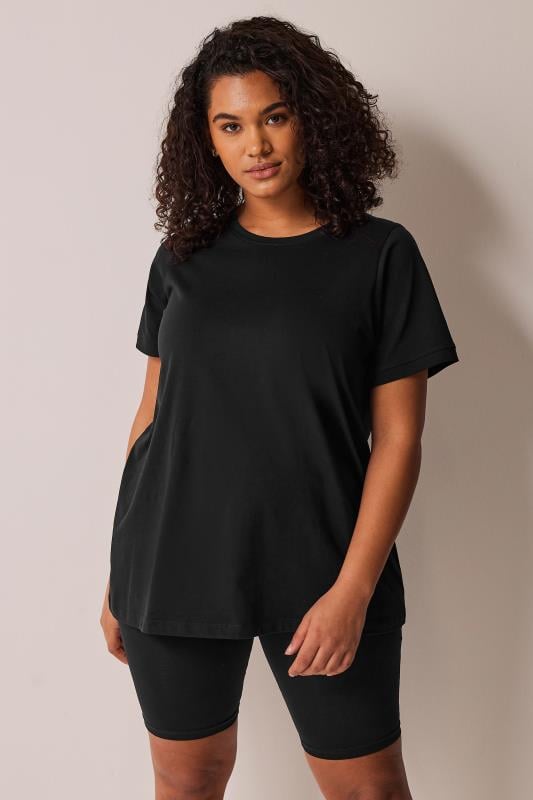Plus Size  EVANS Curve Black Essential T-Shirt
