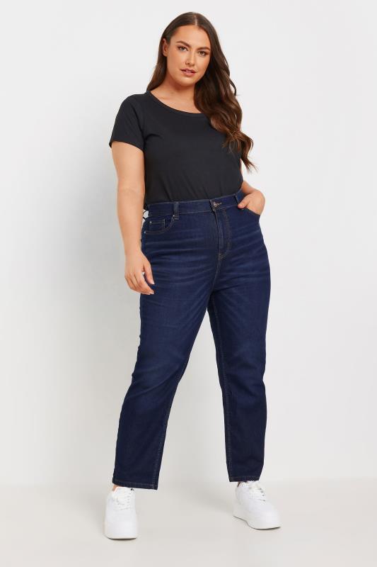 YOURS Plus Size Indigo Blue Straight Leg RUBY Jeans | Yours 2