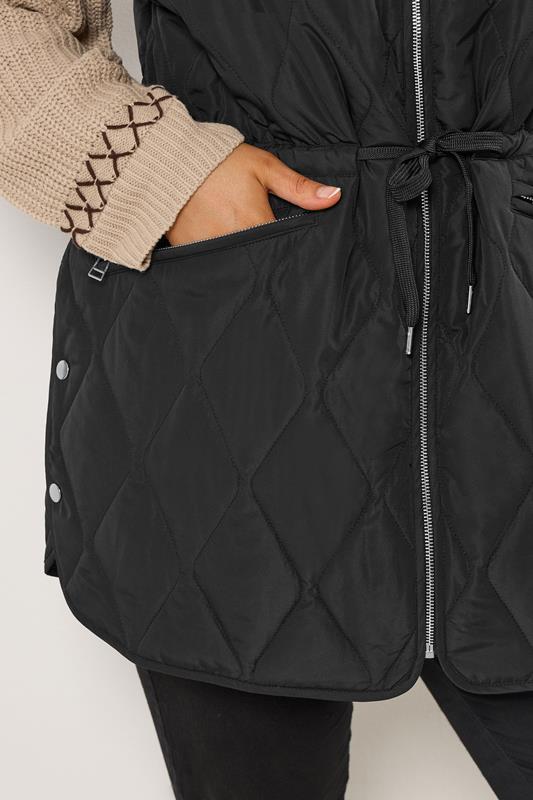 YOURS Plus Size Black Quilted Gilet | Yours Curve 5