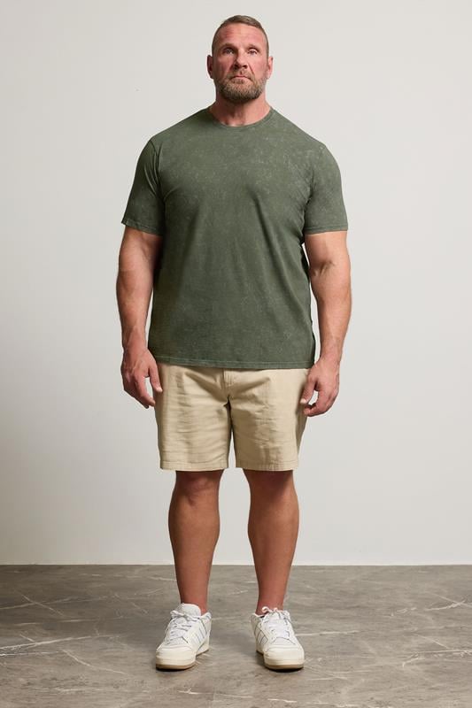 BadRhino Big & Tall 3 PACK Khaki & Navy Acid Wash T-Shirts | BadRhino 4