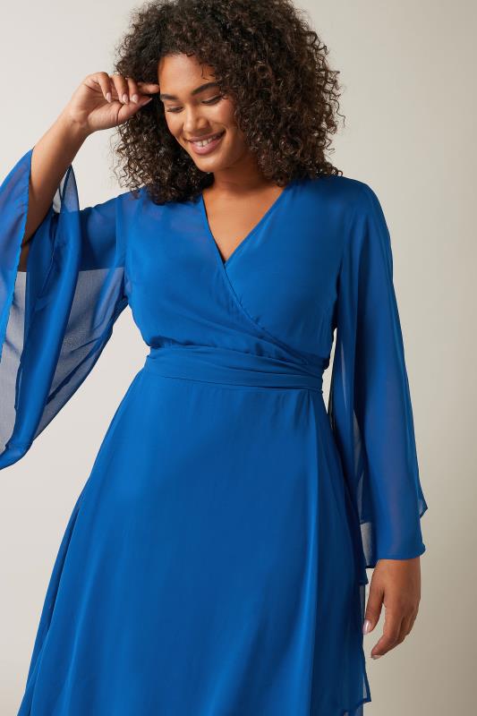 Evans Blue Wrap Maxi Dress 4