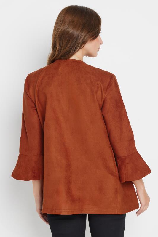 M&Co Brown Suedette Waterfall Jacket | M&Co 4