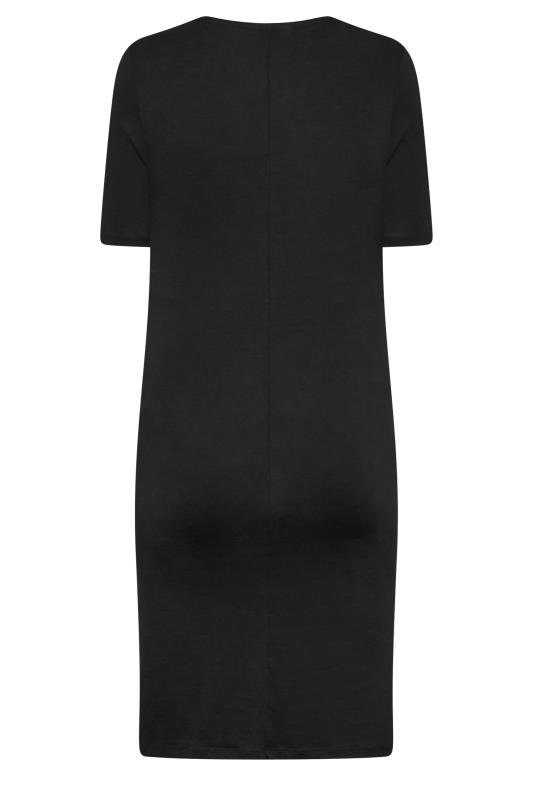 BUMP IT UP MATERNITY Plus Size Black Short Sleeve Midi Dress | Yours Clothing  7
