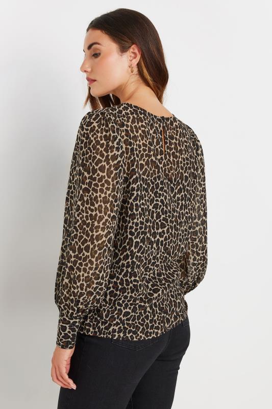 LTS Tall Brown Leopard Print Blouse | Long Tall Sally 3